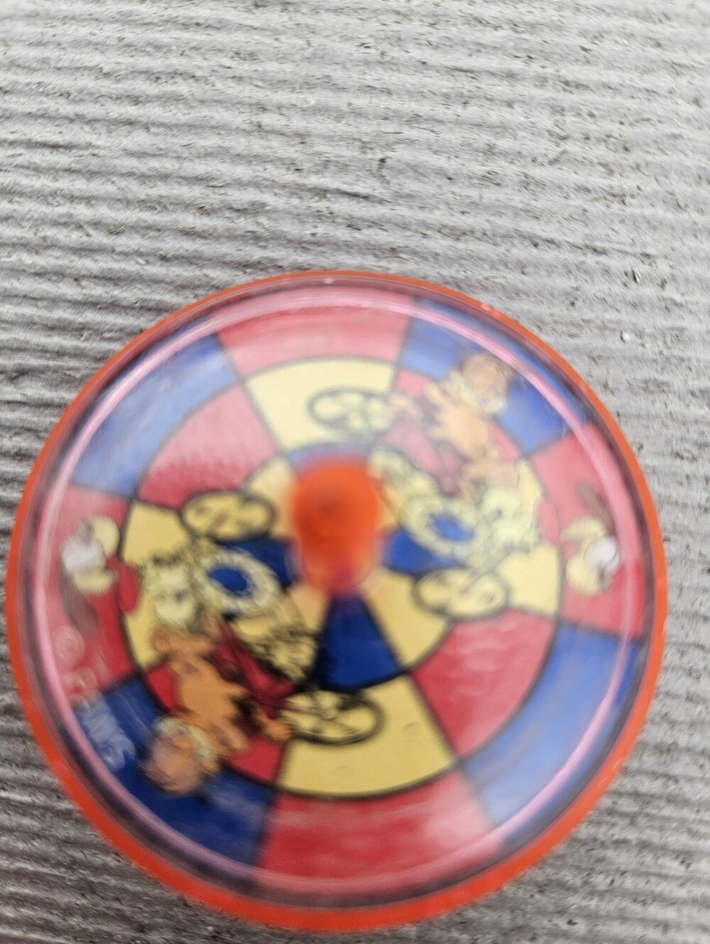 Vintage Garfield & Odie Plastic Spinning Top Toy – Paws Inc. Licensed Retro...